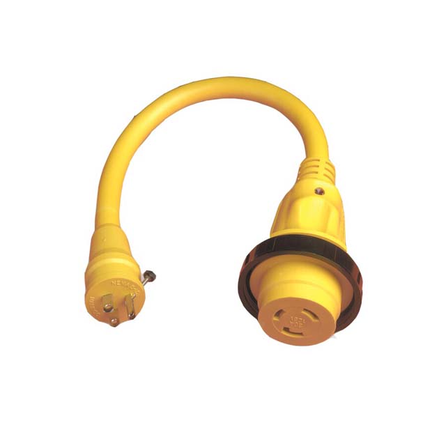 RV MARINE ADAPTER FEMALE 30A TO MALE 15A 125V PIGTAIL