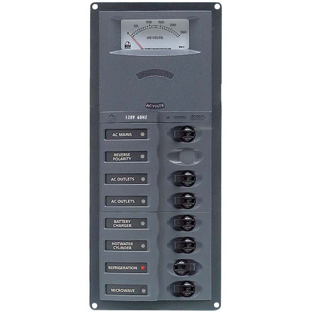 CIRCUIT BREAKER PANEL 6SP 1DP 230VAC WITH ANALOG METER