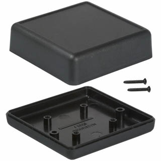 PROJECT BOX 2.6X2.6X1IN PLAS BLK 