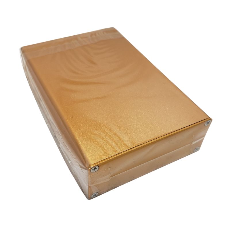 PROJECT BOX 4.25X3X1IN METAL golden