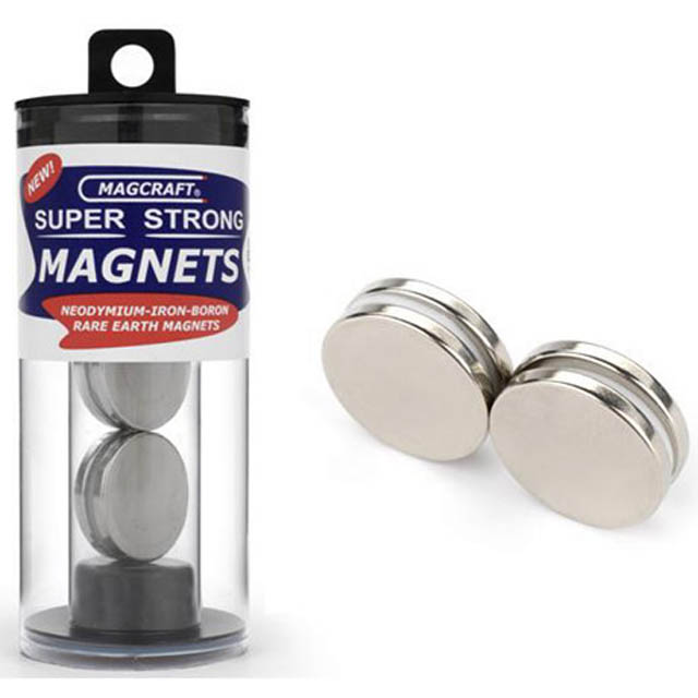 MAGNET DISC 25.4X3.2MM 4.8KG PULL FORCE RARE EARTH NEODYMIUM