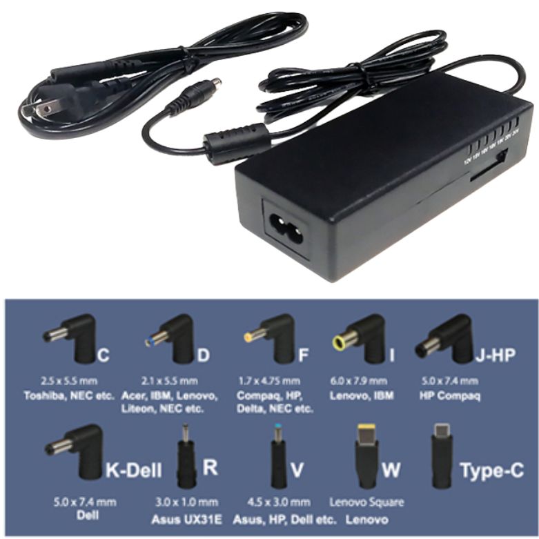 PSU SW 15-24VDC 90W LAPTOP 10PL 15-20V 6A 22-24V 5A W/USB C CONN