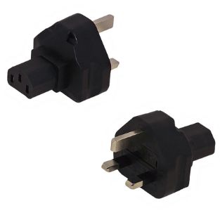 AC ADAPTER UK PLUG TO C13 JACK WITH FUSE 10A 250V