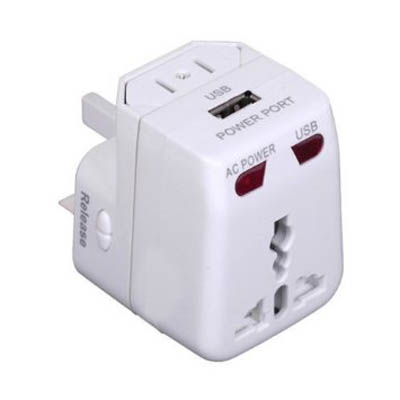 TRAVEL ADAPTER UNIVERSAL W/USB 