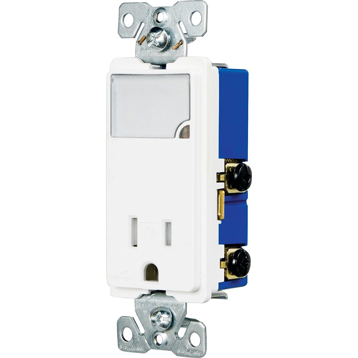 ELECTRICAL RECEPTACLE 1POS LED NIGHT LIGHT DIMMABLE WHT