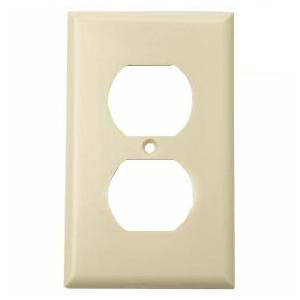 WALL PLATE ELECT 2POS PLAS IVORY 