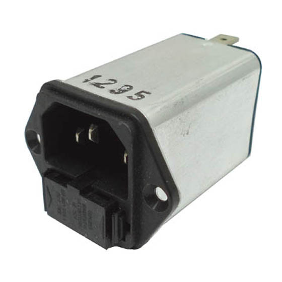 AC FILTER 4A 125/250V EMI W/FUSE HOLDER QUICK TAB