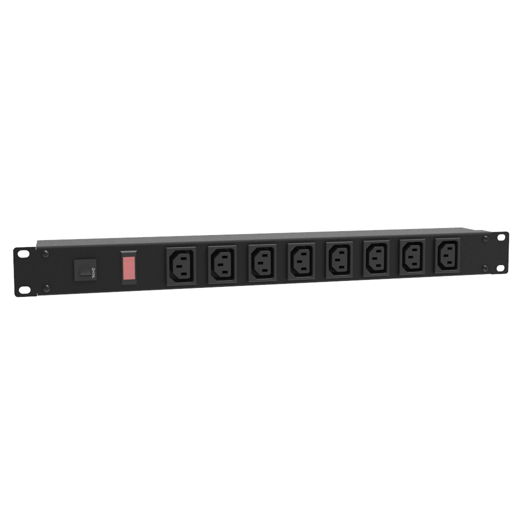 POWER BAR RACK MOUNT 8 O/LET FRONT FACING 19IN 1U C13-8