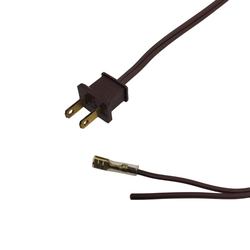 LINE CORD 2/18 7FT RND SPT BROWN open end