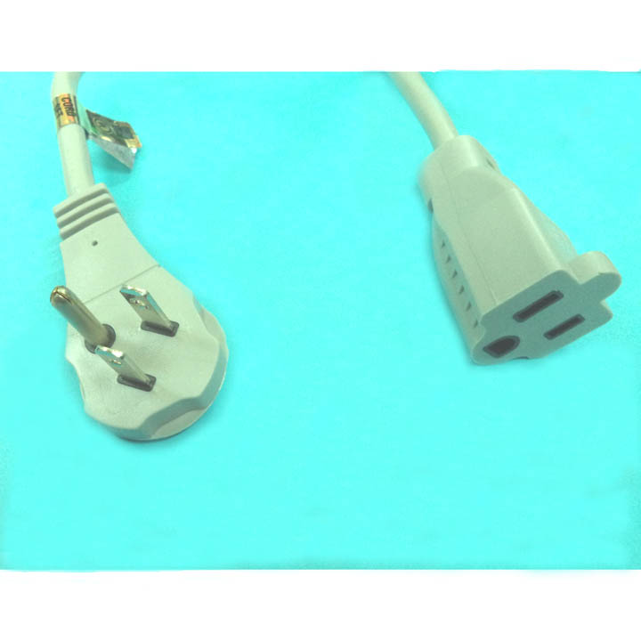 EXTENSION CORD 3/16 40FT SJT RA PLUG 13A/125V 1625W GRY
