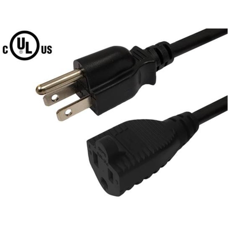 EXTENSION CORD 3/16 15FT SJT BLK 
