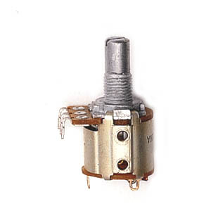 POT LOG 10K SW 1/4IN RND 16MM SOL SPLIT SHAFT 1P2T