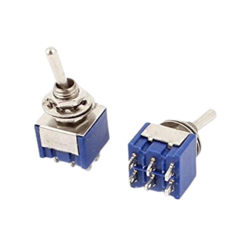 TOGGLE SWITCH 2P2T 6A ON-NONE-ON 125VAC TH SOL 6MM HOLE