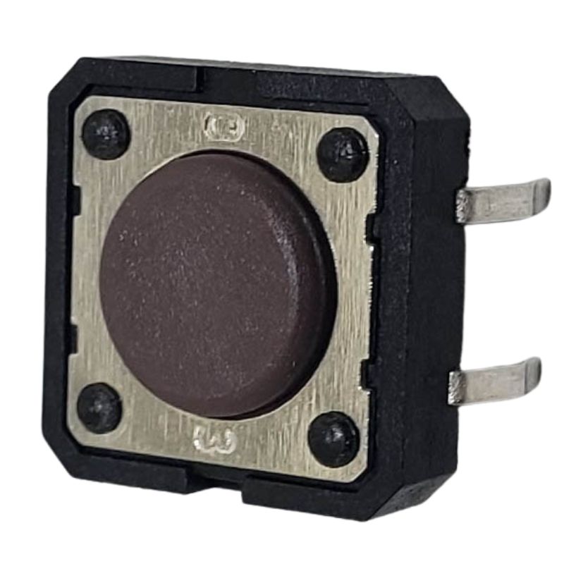PUSH SWITCH MOM 1P1T NO PCST SQR 12X12MM ACTUATOR HT 1.2MM BRN