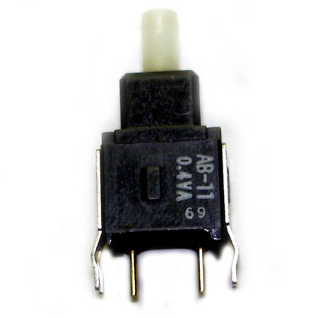 PUSH SWITCH MOM 1P1T NO PCST WHT WITH BRACKET ACTUATOR HT 5.35MM