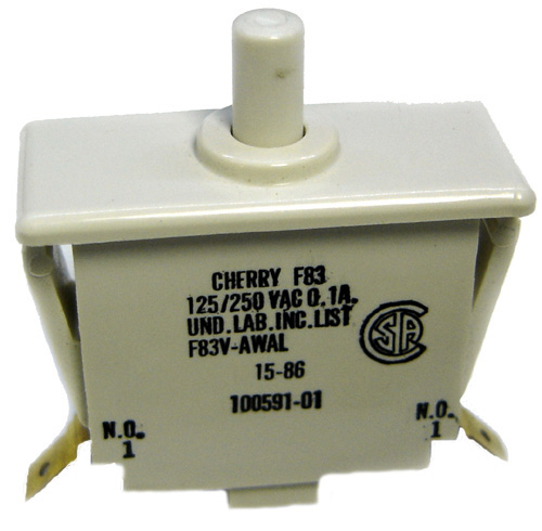 PUSH SWITCH MOM 1P1T NO SNAP QT 0.1A/250VAC 32X32X14MM WHITE