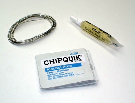 SMD REMOVAL KIT W/ALLOY FLUX & ALCOHOL WIPES