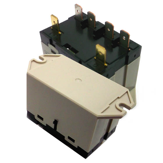 RELAY DC 24V 2P1T 25A 6P PLUGIN 25A/277VAC WITH FLANGE