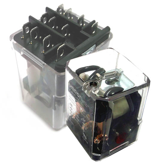 RELAY DC 12V 3P2T 5A 11P PLUGIN 5A/240VAC