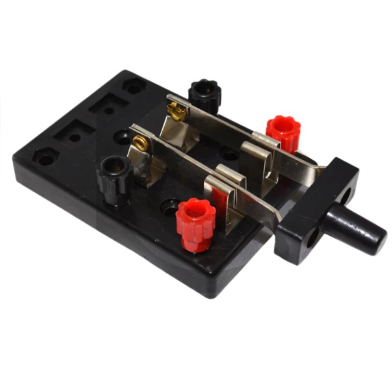 KNIFE SWITCH 2P1T WITH POSTS BASE 3X2.1X0.4IN