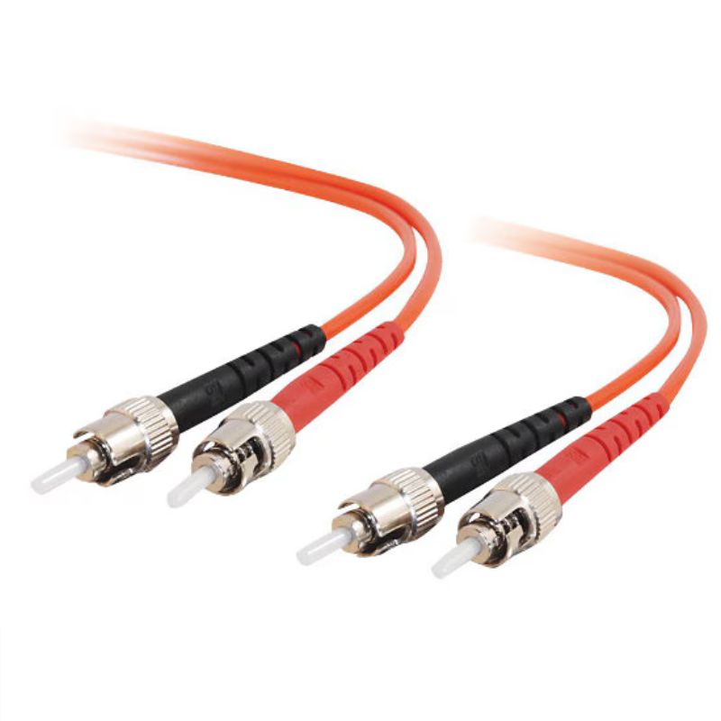 FIBER OPTIC PATCH CORD ST-ST 1M DUPLEX MM 62.5/125UM ORG