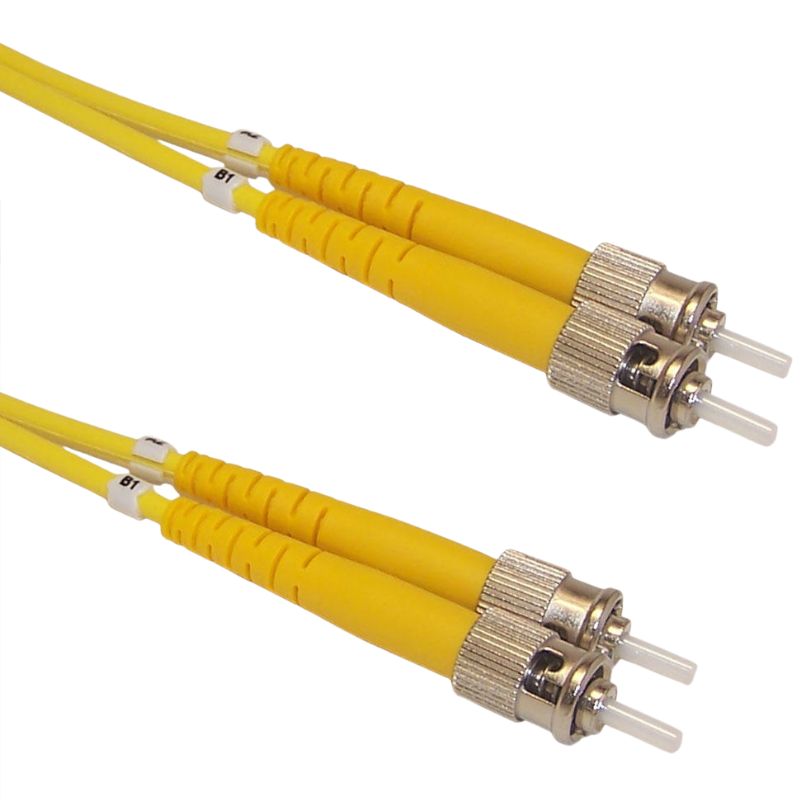 FIBER OPTIC PATCH CORD ST-ST 30M DUPLEX SM 9/125UM LSZH YEL