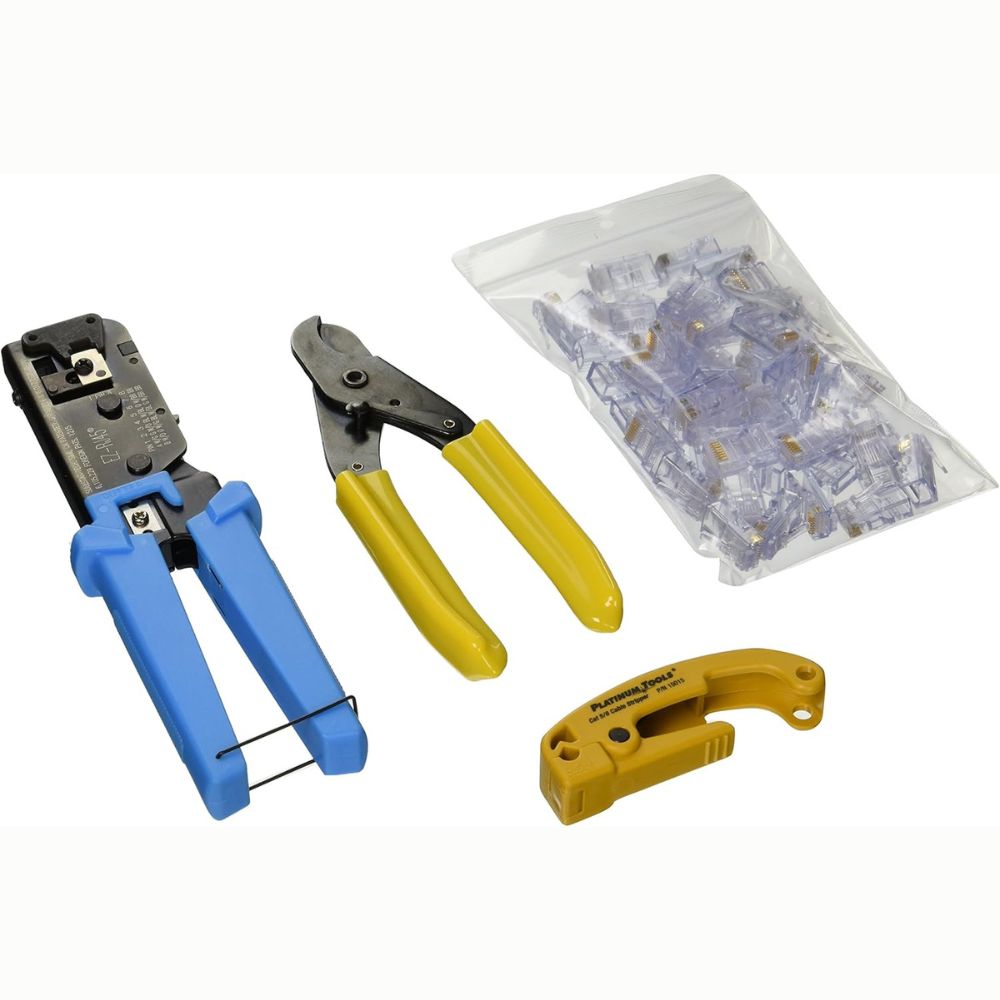 EZ-RJ45 CAT5E BASIC INSTALLATION KIT WITH 50 EZ CAT5E CONN