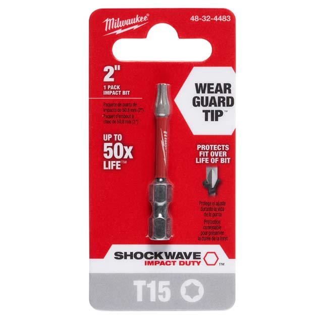 TORX BIT T15X2IN 