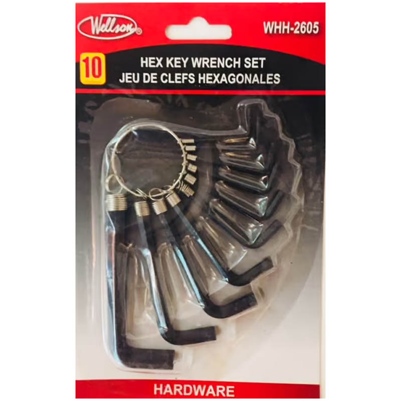 HEX KEY SET SAE 10PCS/SET 