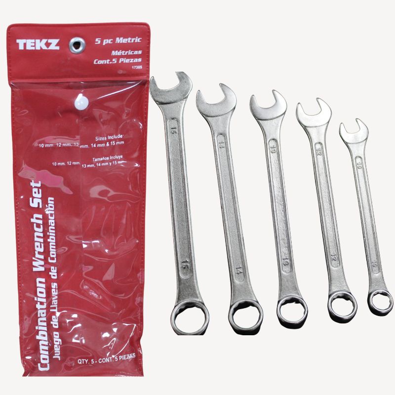 WRENCH COMBINATION METRIC 5PCS/SET 10MM-15MM SIZED