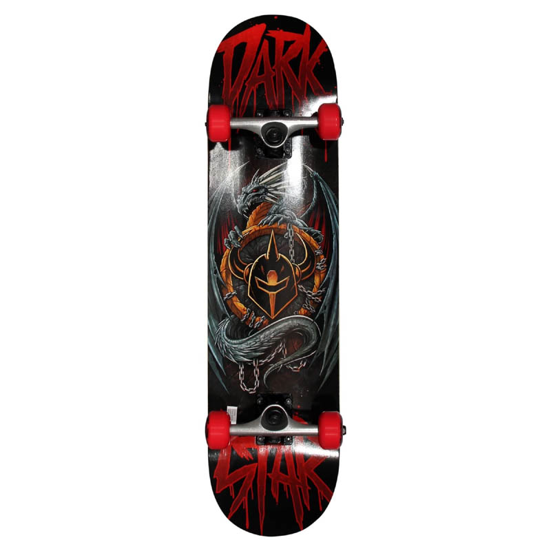 SKATEBOARD DOUBLE KICKTAIL ABYSS RED 31IN