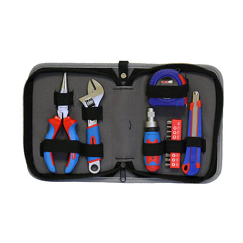 TOOL KIT 16PC/SET PLIER WRENCH T/MEASURE KNIFE S/DRIVER