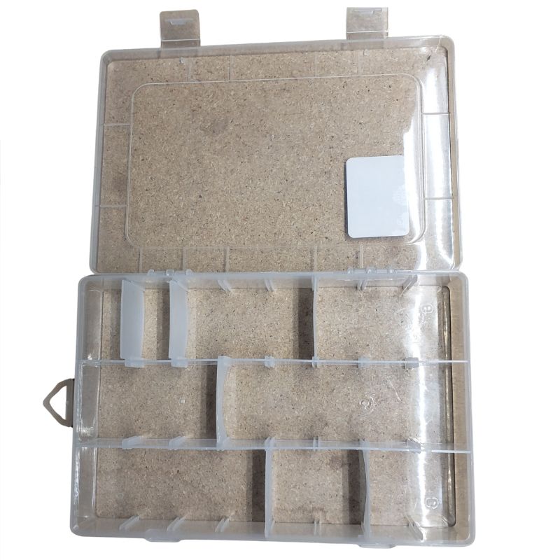 COMPONENT BOX 7.5X5X1.25IN CLEAR 9 COMPARTMENTS