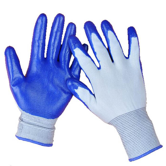 GLOVES NITRILE BLUE 