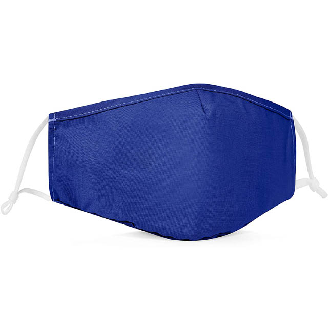 FACE MASK REUSABLE WASHABLE BLUE COTTON SNUGFIT