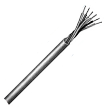 CABLE 2C 18AWG STR UNSH 150METER BLK/RED FT4 GREY JACKET