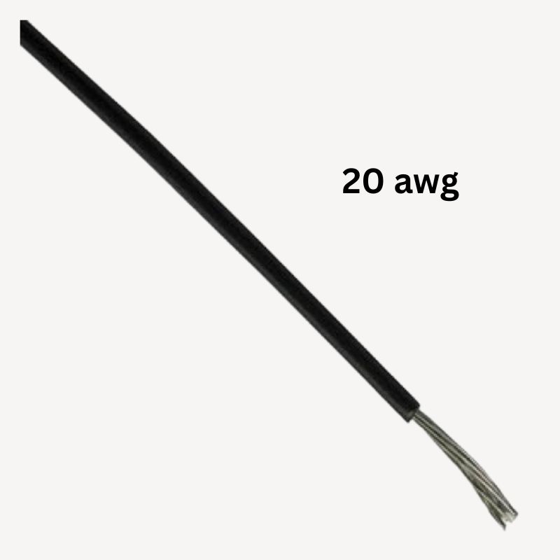 WIRE STRANDED 20AWG 40FT BLACK 