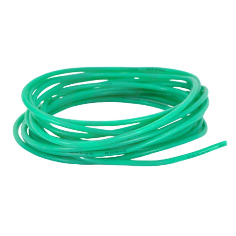 WIRE SILICON 26AWG 6FT GREEN -60C TO 200C