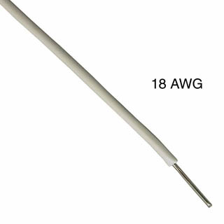 WIRE SOLID 18AWG 100FT WHITE TEW PVC FT1 6V 15C
