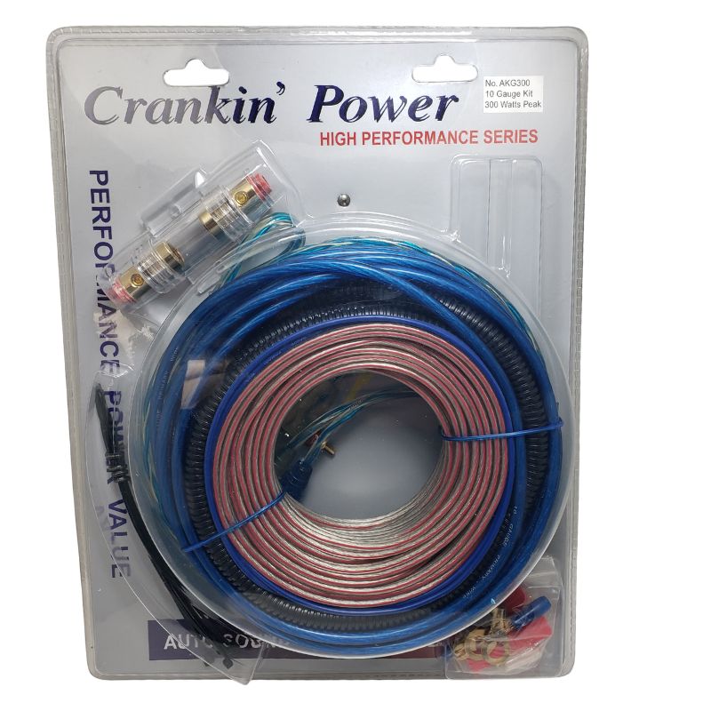 CAR AUDIO KIT 10AWG 300W 17FT WIRING KIT