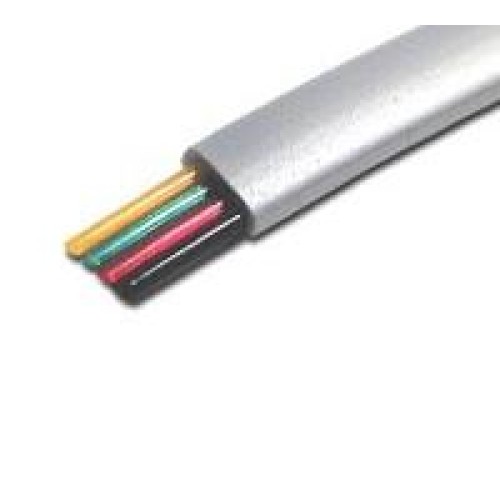 TELEPHONE FLAT CABLE UNSH 6C/28 AWG CAT3 GRY 1000FT