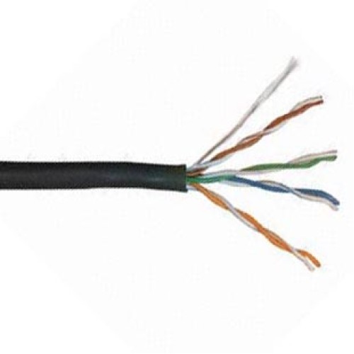 CABLE CAT5E SOL BLK WP 1000F UTP 4P/24AWG DIRECT BURIAL