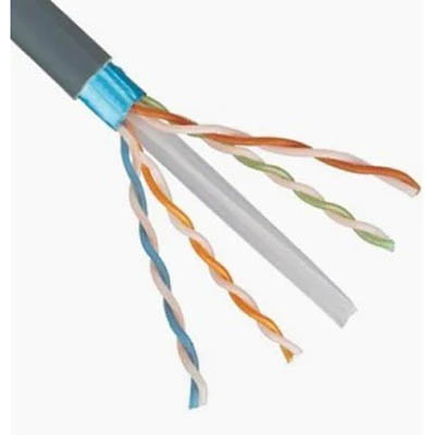 CABLE CAT6 STR SHL GRY 1000FT CMX 4P/26AWG