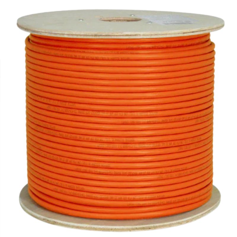 CABLE CAT6A ULTRATHIN FT4 STR ORG 1000FT 4P/28AWG SPOOL 10GIG