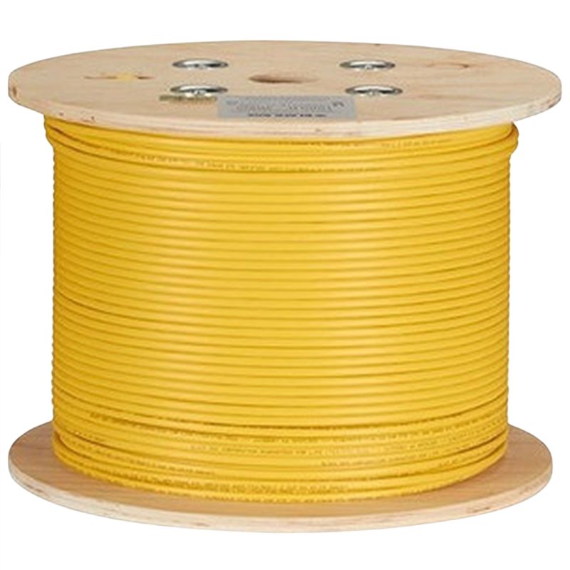 CABLE CAT6A ULTRATHIN FT4 STR YEL 1000FT 4P/28AWG SPOOL 10GIG