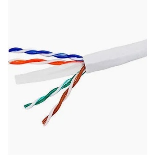 CABLE CAT6 STR SHLD CM WHITE 1000FT 4PR/26AWG S/FTP