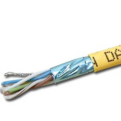 CABLE CAT6 CM STR SH YEL 1000F F/UTP 4P/26AWG