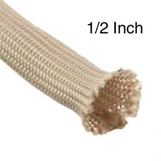 FIBERGLASS EXPANDABLE SLEEVE 1/2 INCH 1FT NATURAL 24 DEGREE CEL