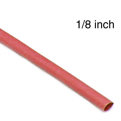 TUBING HST 1/8INX4FT SW RED 2:1 600V 125C