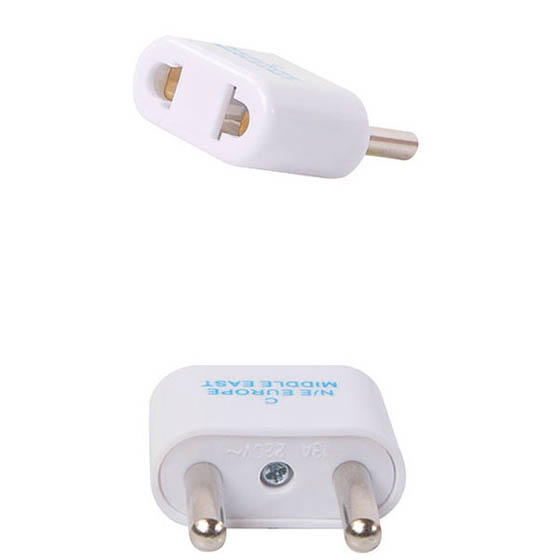 TRAVEL ADAPTER 2P MIDDLE EAST EAST EUROPE PL 4.8MM TO UNI JACK